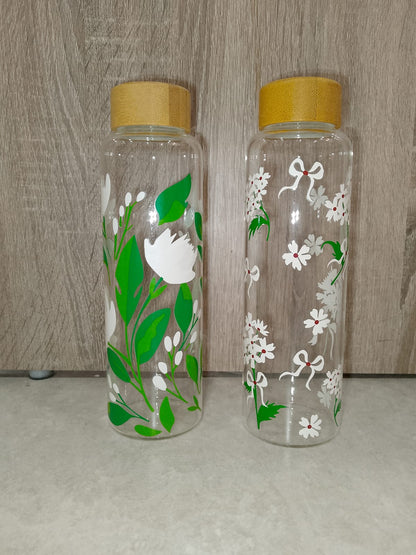 Borosilicate Glass Bottle with Bamboo Lid – 500ml