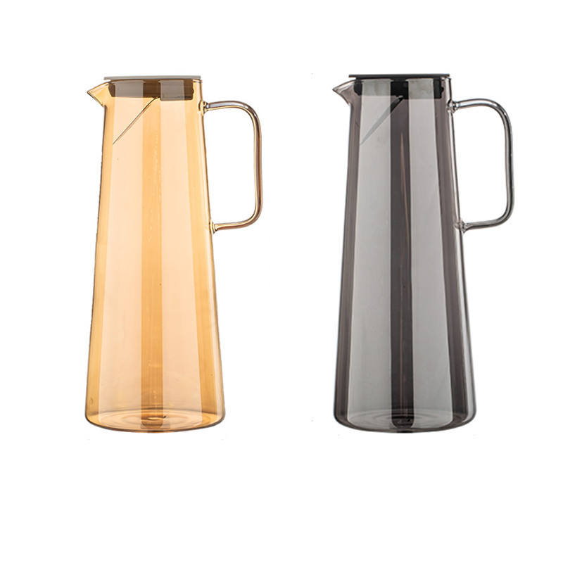 Modern 1800ml Glass Water Pitcher with Stainless Steel Filter - My Store