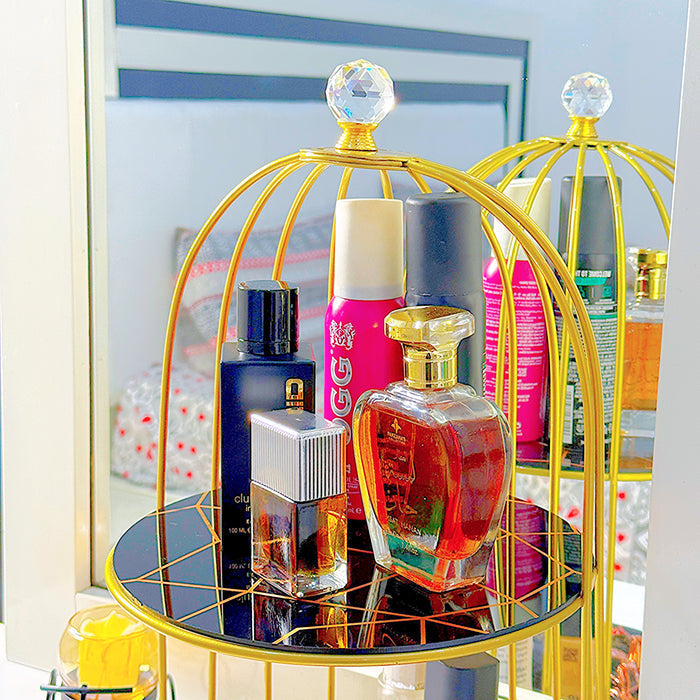 2-Tier Golden Vanity Cage - My Store