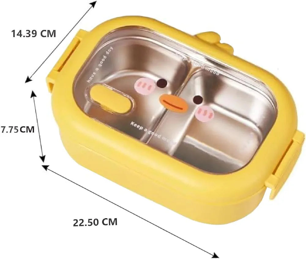 Stainless Steel Lunch Box for Kids – Cute Duck Design