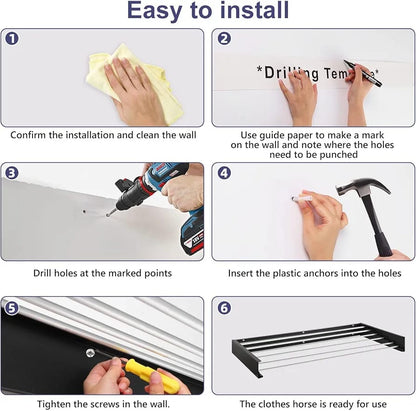 Folding Aluminum Clothes Drying Rack