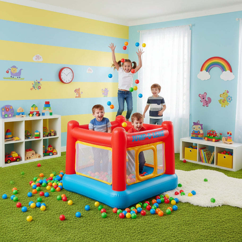 Intex Jump-O-Lene Inflatable Playhouse Bouncer – 5.7ft × 5.7ft
