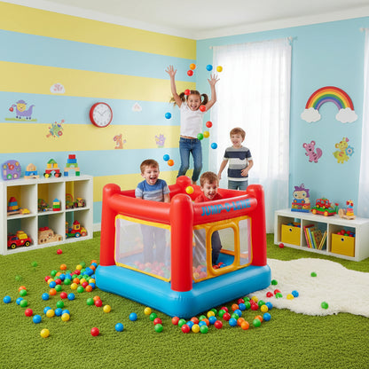 Intex Jump-O-Lene Inflatable Playhouse Bouncer – 5.7ft × 5.7ft