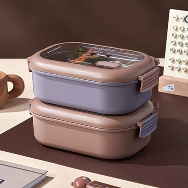 2 Compartments Stainless Steel Lunch Box - My Store