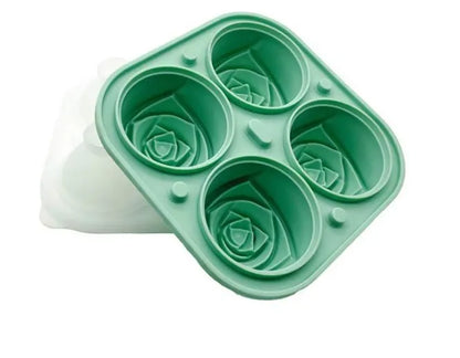 4-Cavity Rose Ice Cube Mold with Lid - My Store