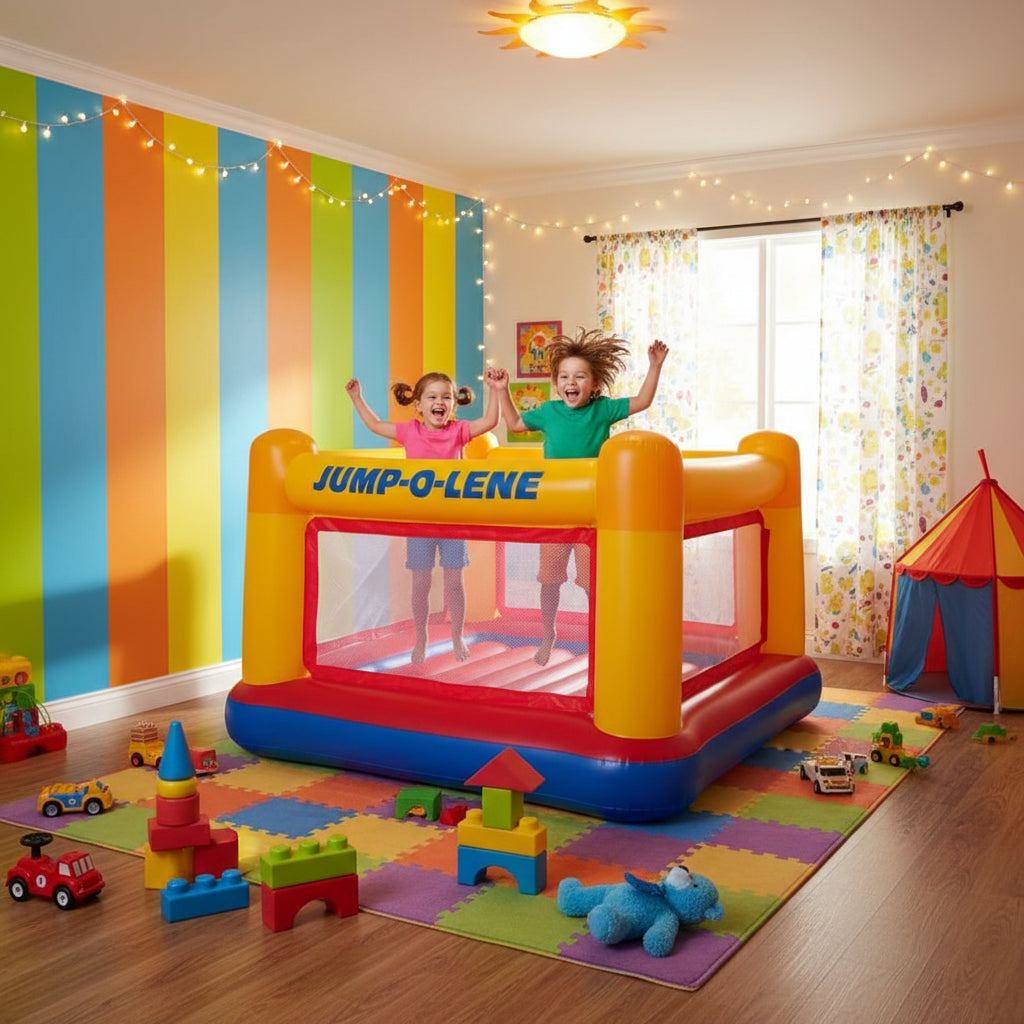 Intex Jump-O-Lene Inflatable Playhouse Bouncer – 5.7ft × 5.7ft