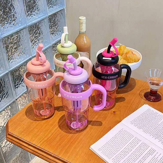 Ice Cream Cup with Straw - My Store