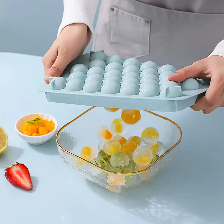 32-Grid Spherical Ice Ball Maker with Lid
