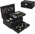 Premium Velvet Jewelry Organizer Box – 3 Layer with Lock - My Store