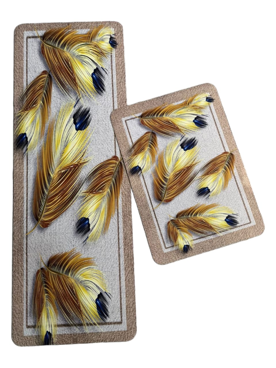 2-Piece Large Runner & Mat Set – Elegant Napa Leather Finish with Anti-Slip Base - My Store