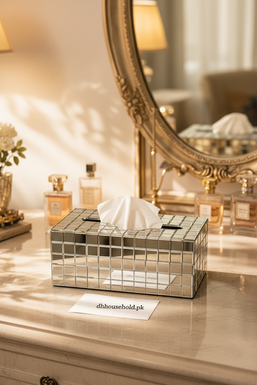 Luxury Mirror Mosaic Tissue Box Cover