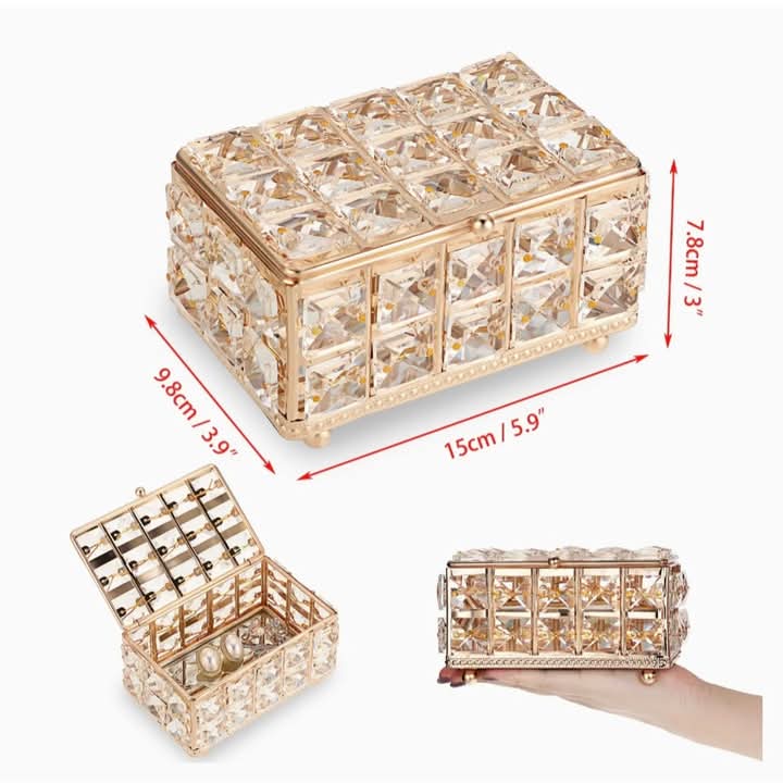 Light Luxury Metal Crystal Jewellery Storage organizer - My Store