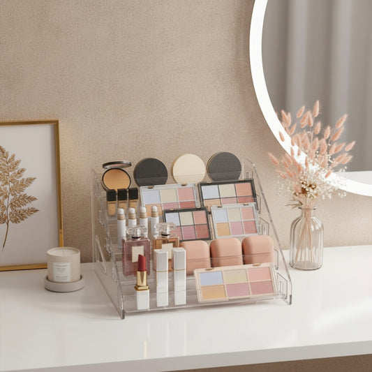 5-Layer Transparent Acrylic Cosmetic Organizer Rack