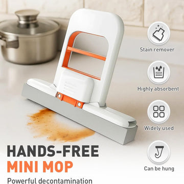 Mini Foldable Self-Squeezing Desktop Mop – Portable Cleaner