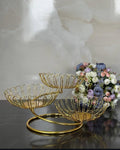 3-Tier Gold Lotus Wire Fruit Basket & Multi-Purpose Serving Stand - My Store