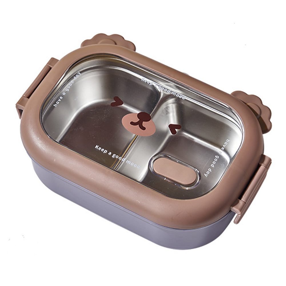 2 Compartments Stainless Steel Lunch Box - My Store