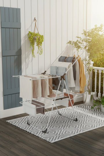 DannyHOME Multi-Tier Folding Clothes Drying Rack