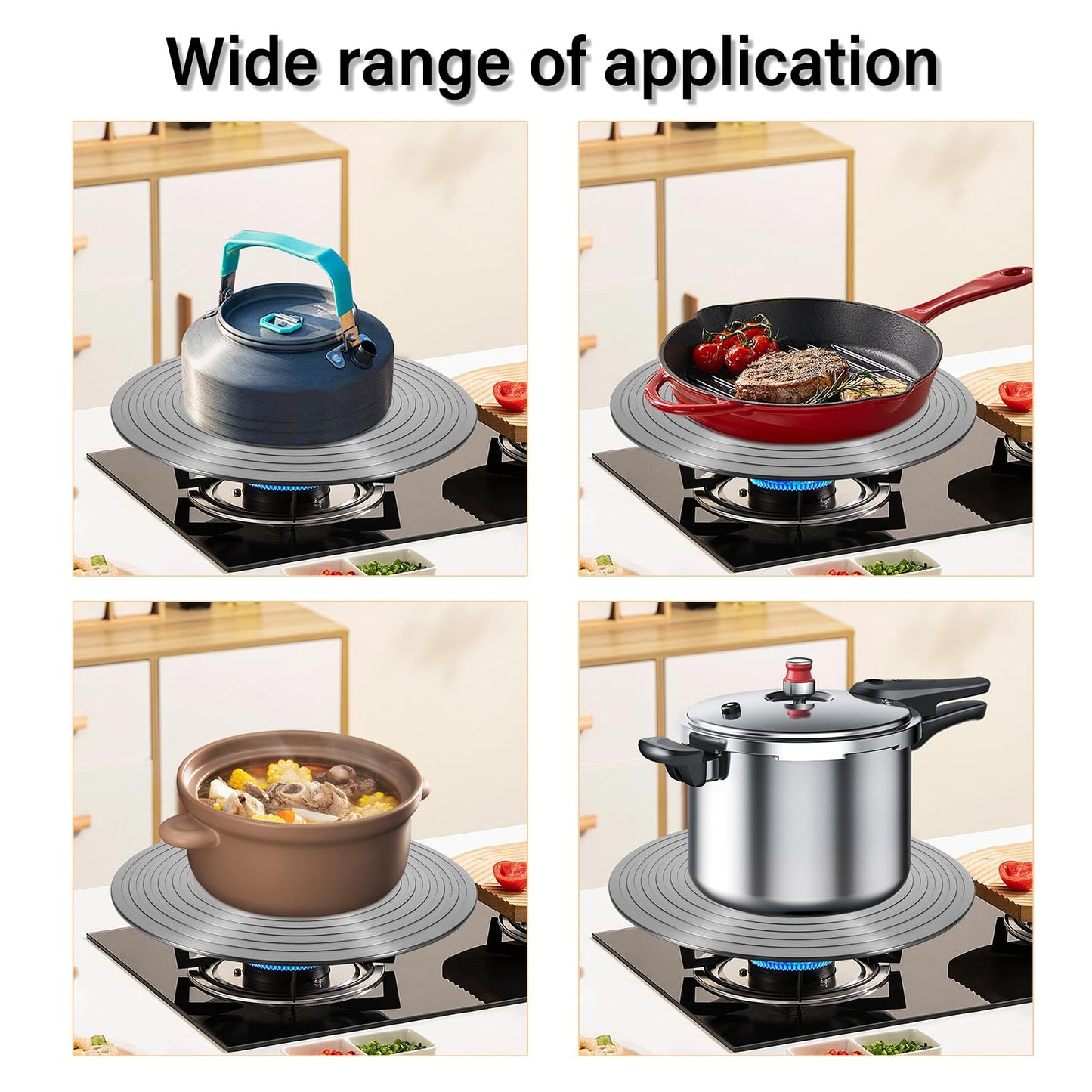 2-in-1 Gas Stove Heat Diffuser & Rapid Defrosting Plate | Cookware Protector