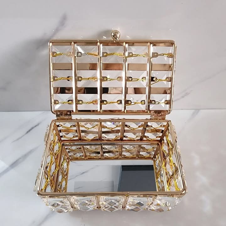 Light Luxury Metal Crystal Jewellery Storage organizer - My Store