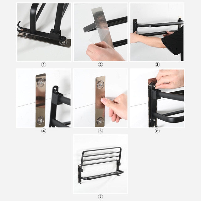 No Drilling Movable Towel Rack - My Store
