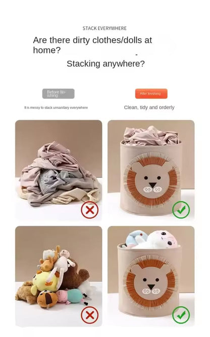 Animal-Themed Felt Storage Basket - My Store