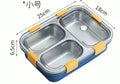 3-Grid Insulated Stainless Steel Lunch Box – 750ML - My Store