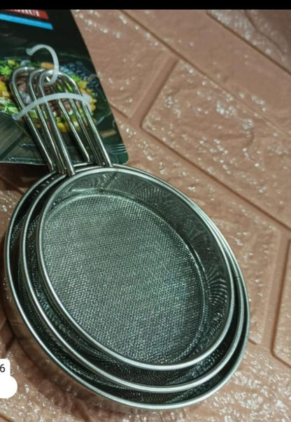 Mini Stainless Steel Flour Sieve Strainer 3 Pcs Set - My Store