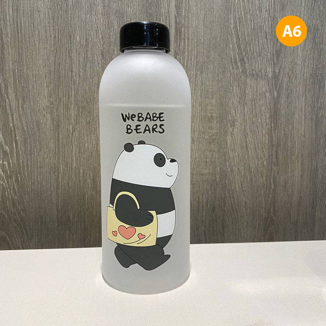 Water Bottles Cute Panda Bear Cup 1000ml With Straw - My Store
