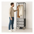 Multi-Functional Tall Garment Rack with 3 Fabric Drawers & Storage Shelves - My Store