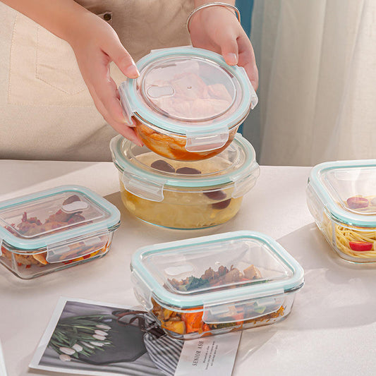 FreshLock™  Borosilicate Glass Food Storage Container Set – 3 Pieces