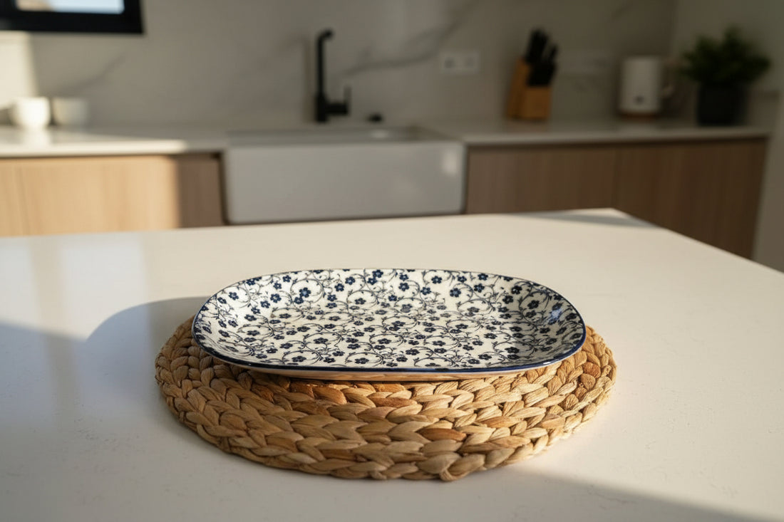 Danny Home Floral Oval Serving Platter - My Store