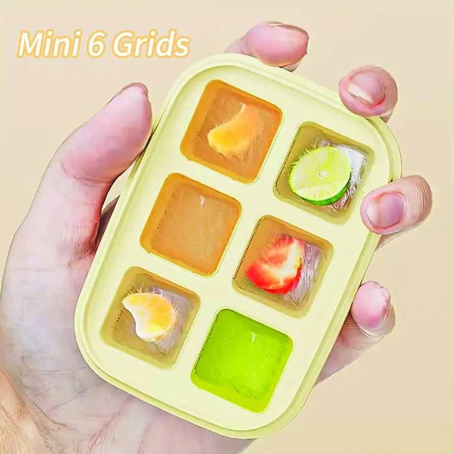Mini 6-Grid One-Press Ice Cube Maker with Storage Box - My Store