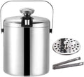 Ice Bucket with Lid and Strainer and Ice Tong - My Store