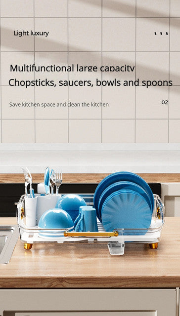 Acrylic Luxury Dish Drain Rack - My Store