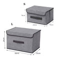 Foldable Non-Woven Storage Box with Lid - My Store