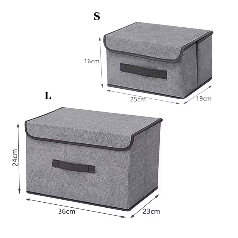 Foldable Non-Woven Storage Box with Lid - My Store