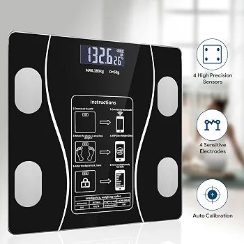 Smart Bluetooth Digital Body Fat Scale with USB Charging & LED Display
