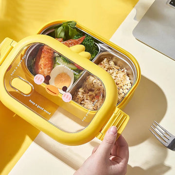 Stainless Steel Lunch Box for Kids – Cute Duck Design