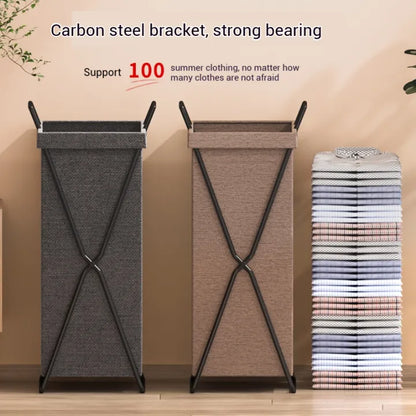 Minimalist X-Frame Folding Laundry Basket & Organizer