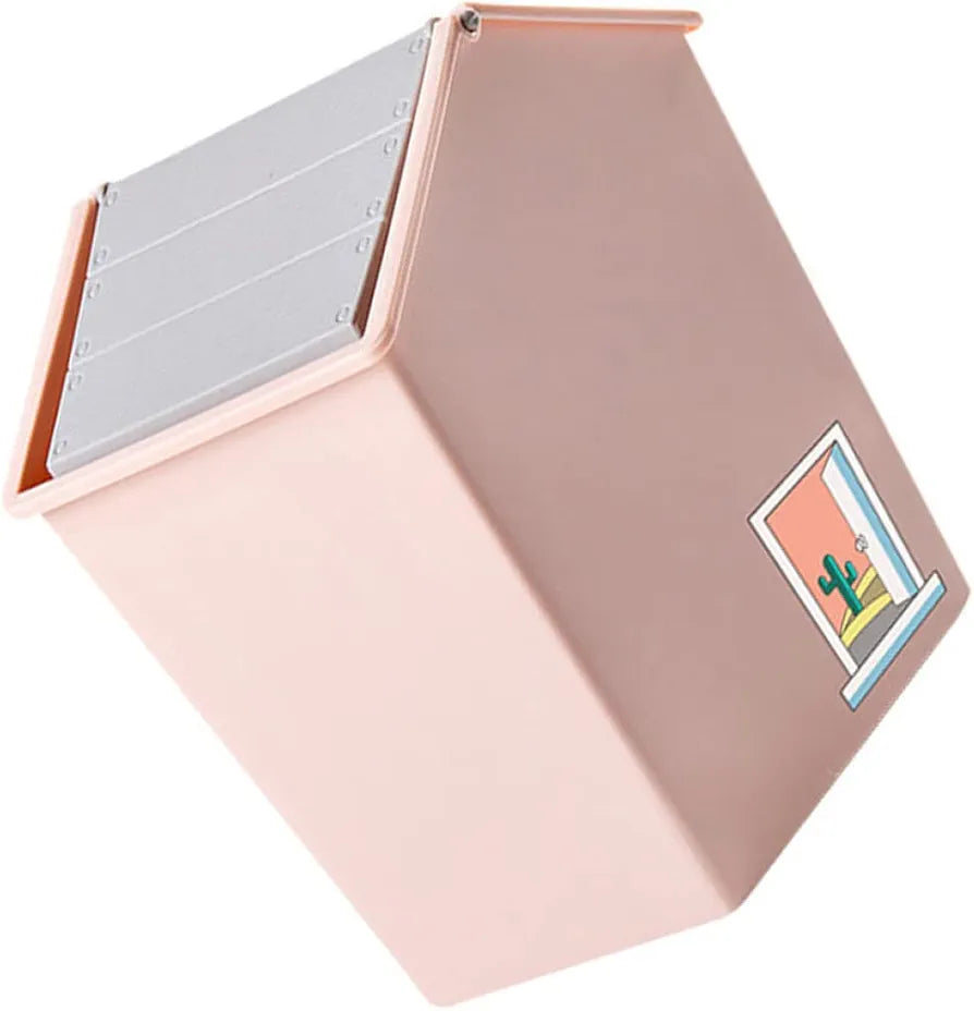 House-Shaped Desktop Trash Can with Swing Lid - My Store