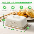 Butter Dish with Bamboo Base - My Store
