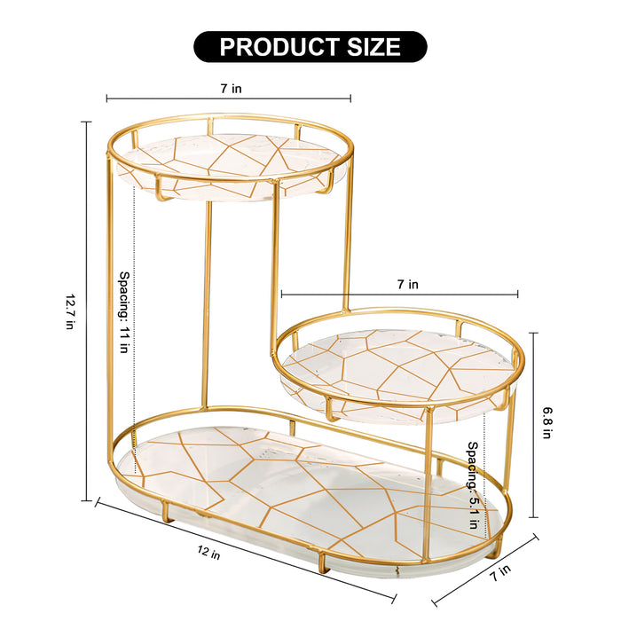 3-Tier Golden Vanity Stand - My Store