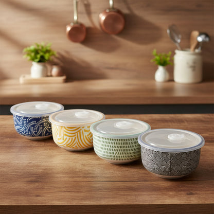 Danny Home 600ml Porcelain Food Container with Lid – BWT30-17