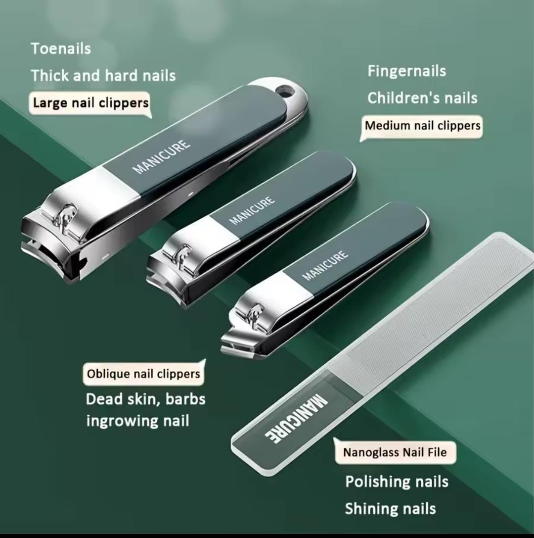 10pcs Deluxe Manicure & Pedicure Set – Stainless Steel Grooming Kit - My Store