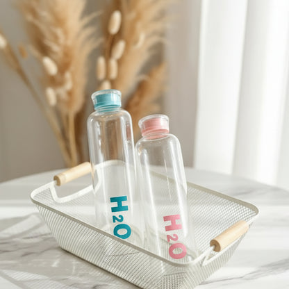 H₂O Signature Clear Glass Water Bottle