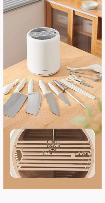 ECOCO 360° Rotatable Knife Holder & Cutlery Rack