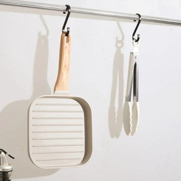 Premium Non-Stick Grill Frying Pan with Wooden Handle - My Store