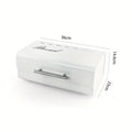 Vintage Metal Bread Box – Retro Kitchen Storage (White) - My Store