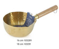 Golden Stainless Steel Saucepan with Wooden Handle - My Store