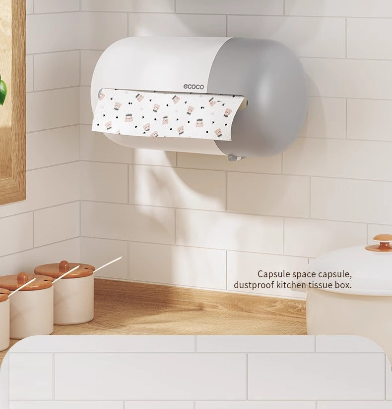 ECOCO Multi-Functional Wall-Mounted Tissue Box with Tissue inside - My Store